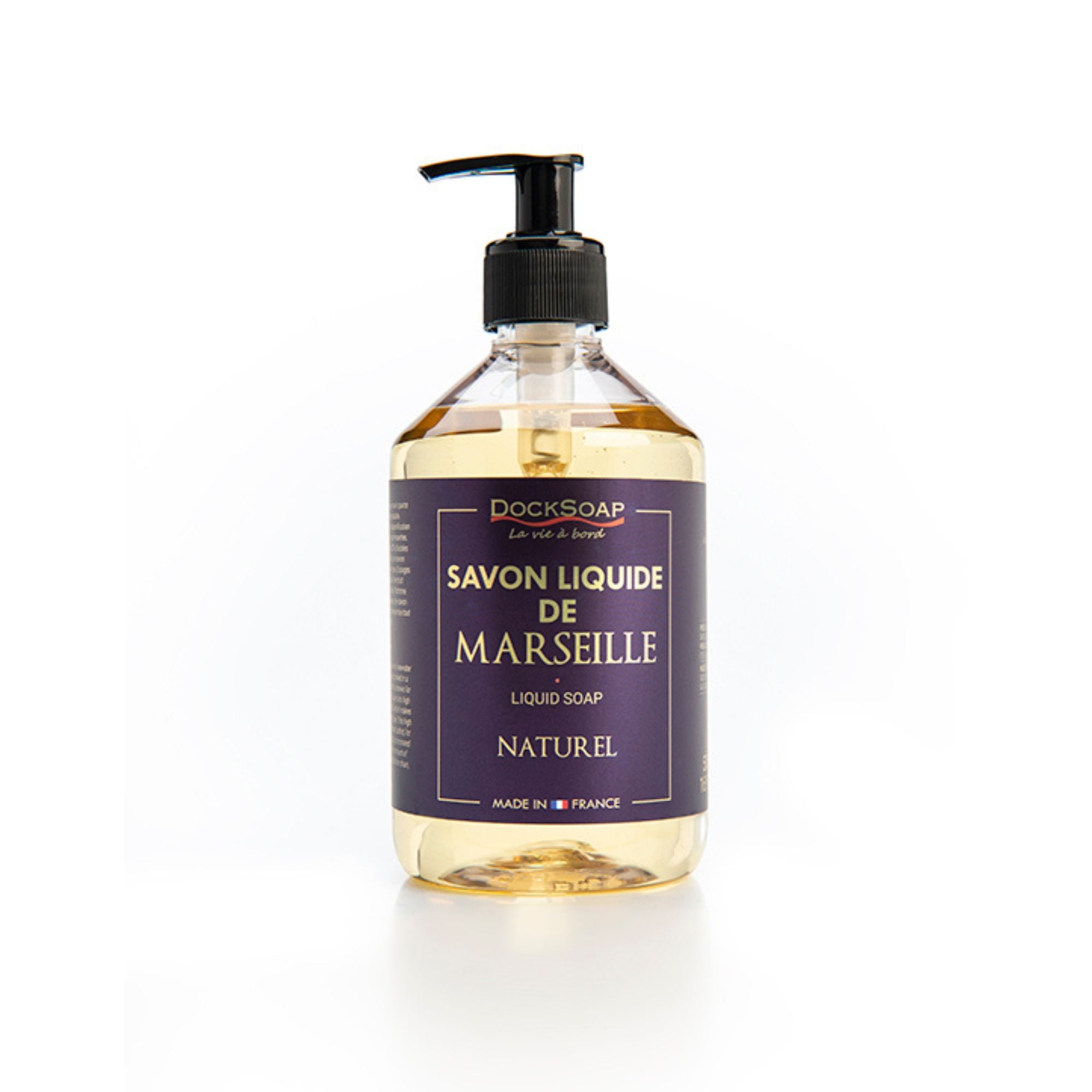 Savon de Marseille liquide Naturel Flacon 500ml avec pompe