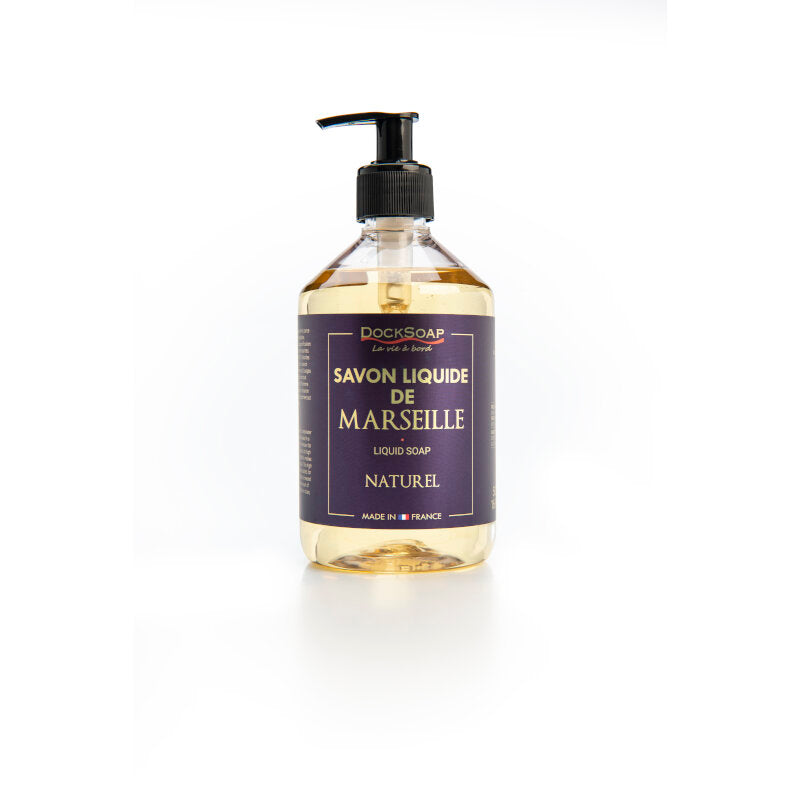 Savon de Marseille liquide Naturel Flacon 500ml avec pompe