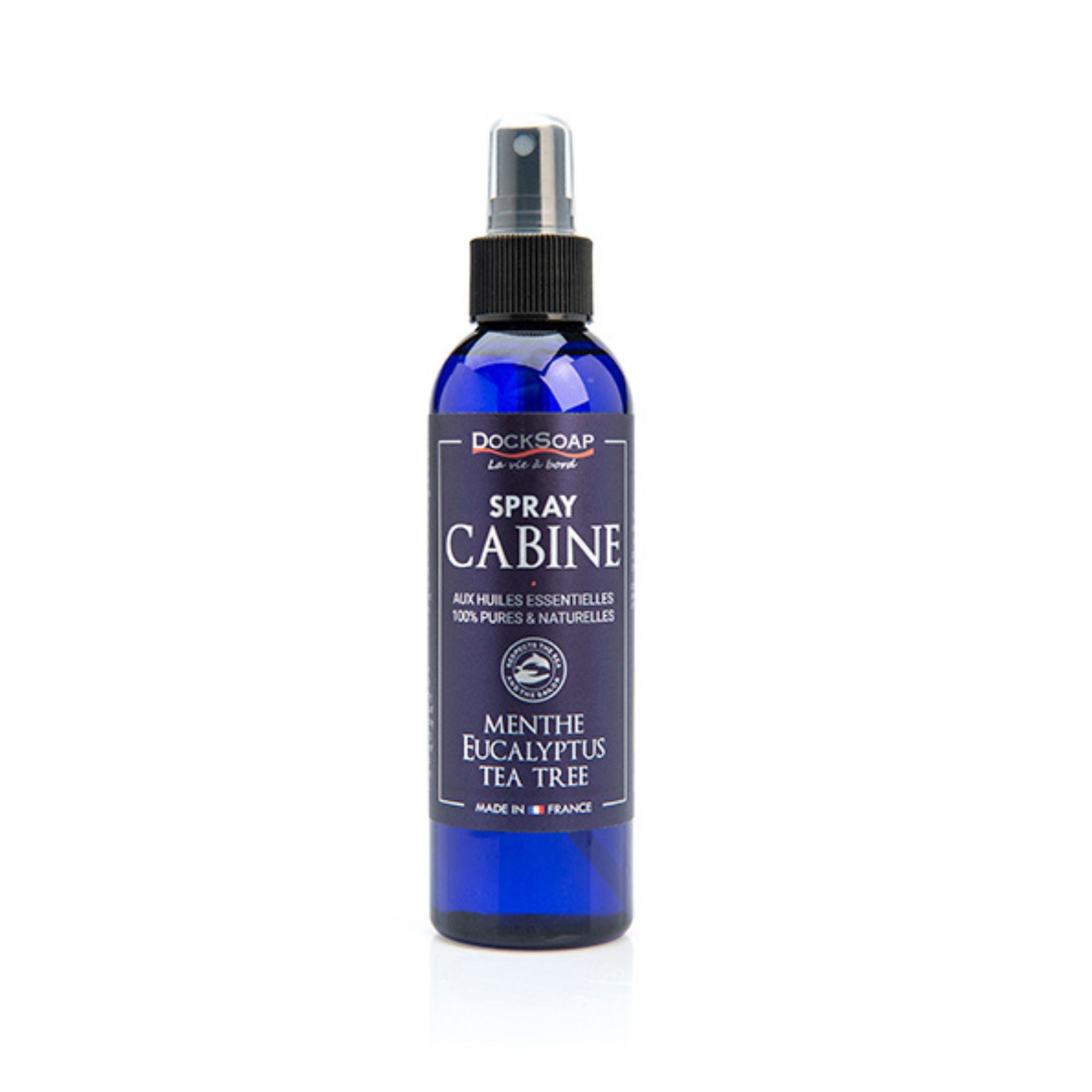 Spray cabine aux huiles essentielles de menthe poivrée, d'eucalyptus et de tea tree